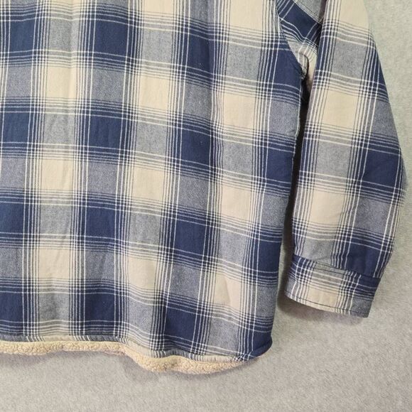Vintage Big Mac JC Penney Men's 2XL shirt Jacket Shacket Gray Plaid Flannel Sher - Picture 8 of 11